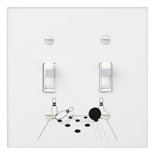 Sports Bowling Ball and Pins Light Switch Cover