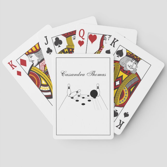 Sports Bowling Ball and Pins Poker Cards (Back)