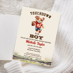 Sports Boy Football It's a Boy Baby Shower Bear Invitation<br><div class="desc">Sports Boy Football Boy Baby Shower Bear Invitation</div>