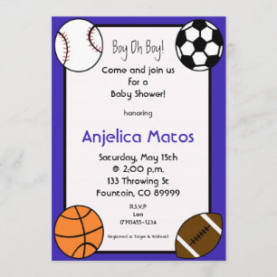 sports, Boy Oh Boy!, honoring, Come and join us... Invitation