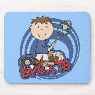 Sports Boy Tennis T-shirts and Gifts Mouse Pad