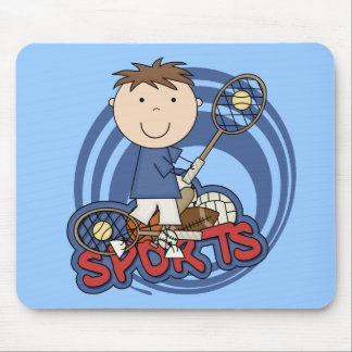 Sports Boy Tennis T-shirts and Gifts Mouse Pad