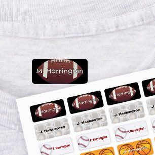 Sports Boys Name Clothing Labels