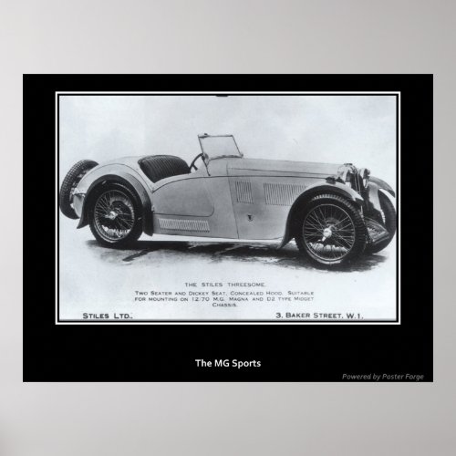 Sports Car 1930s Print