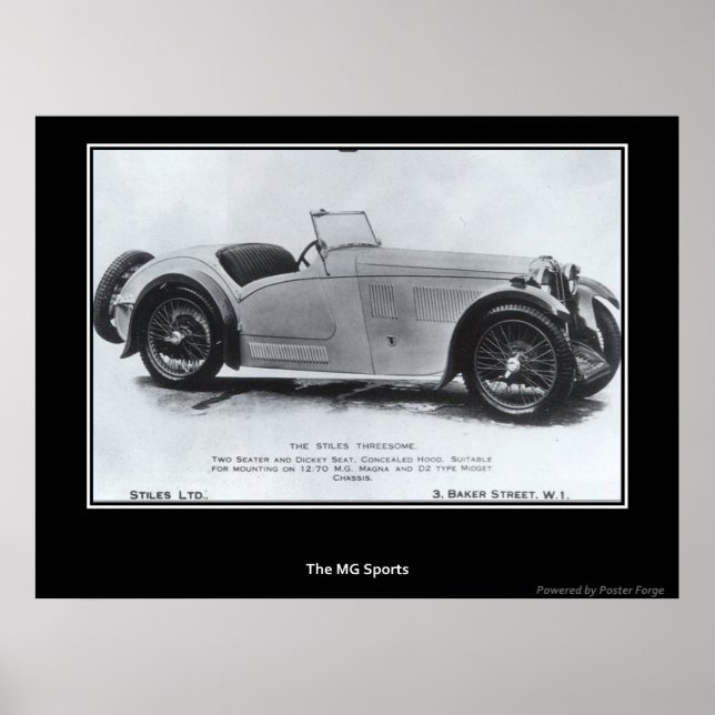 Sports Car 1930's Print (Front)