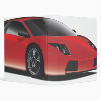 Sports Car 3 Ring Binder