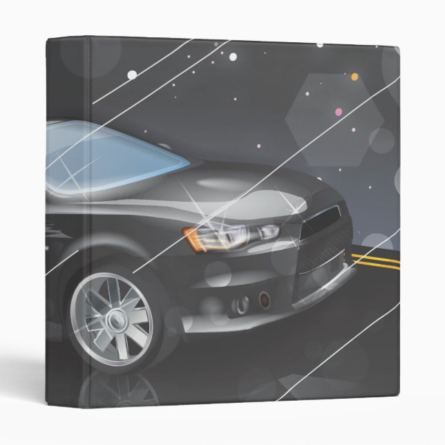 Sports Car 3 Ring Binder (Front/Spine)