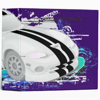 Sports Car 3 Ring Binder