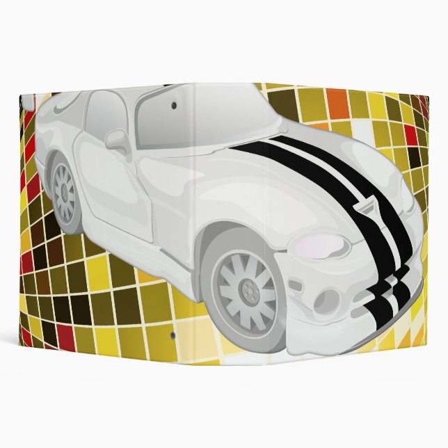 Sports Car 3 Ring Binder (Background)