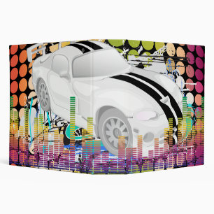 Sports Car 3 Ring Binder