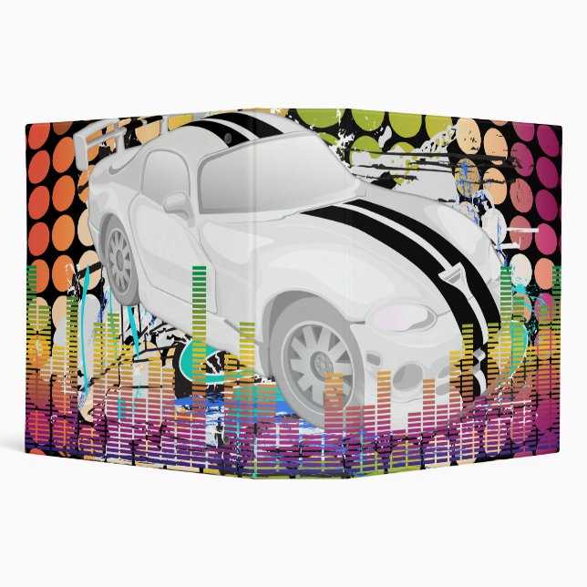 Sports Car 3 Ring Binder (Background)