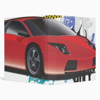 Sports Car 3 Ring Binder