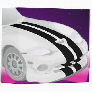Sports Car 3 Ring Binder