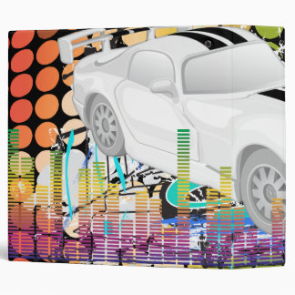 Sports Car 3 Ring Binder
