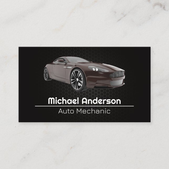 Sports Car | Auto Services Business Card (Front)
