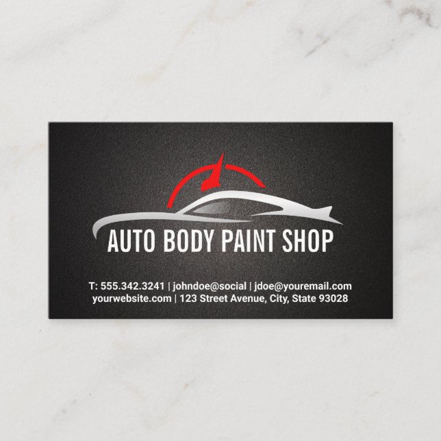 Sports Car | Auto Services Logo Business Card (Front)