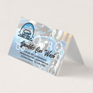 Sports Car Auto Wash Clean Detailing Business Card