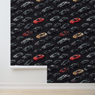Sports car automotive black solid auto park wallpaper