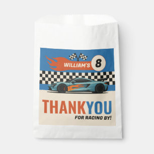 Sports Car Boys Birthday Thank You  Favor Bag