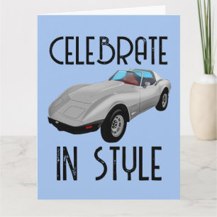 SPORTS CAR CLASSIC BIRTHDAY CARD