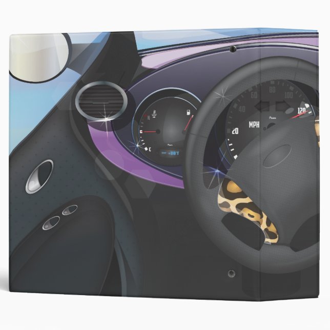 Sports Car Dashboard Binder (Back/Spine)