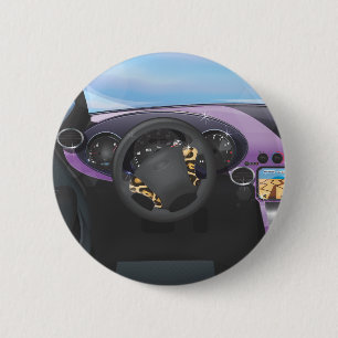 Sports Car Dashboard Button