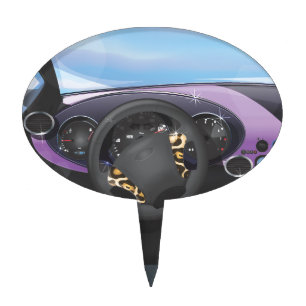 Sports Car Dashboard Cake Topper
