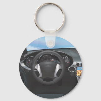 Sports Car Dashboard Keychain