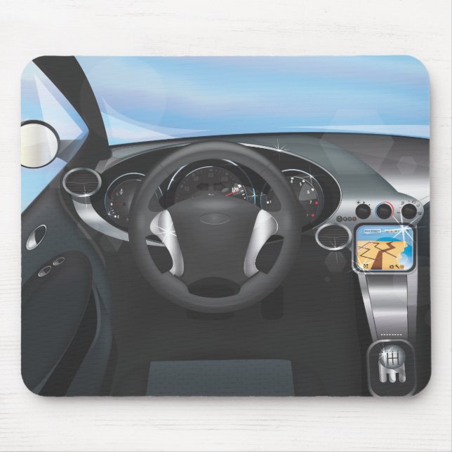 Sports Car Dashboard Mouse Pad (Front)