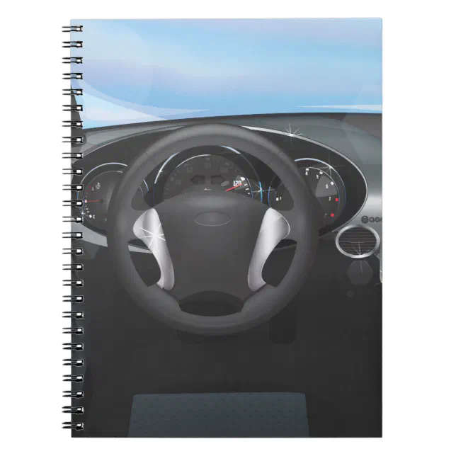 Sports Car Dashboard Notebook | Zazzle