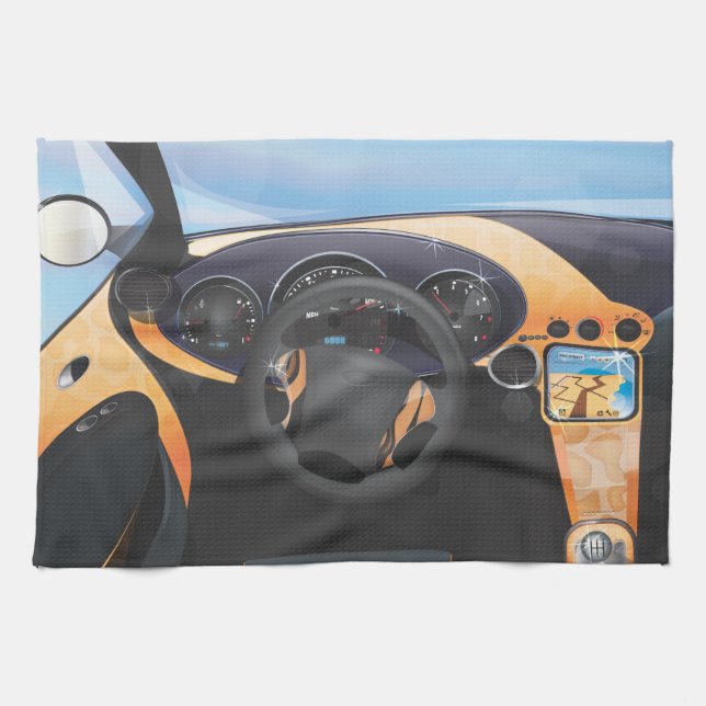Sports Car Dashboard Towel (Horizontal)