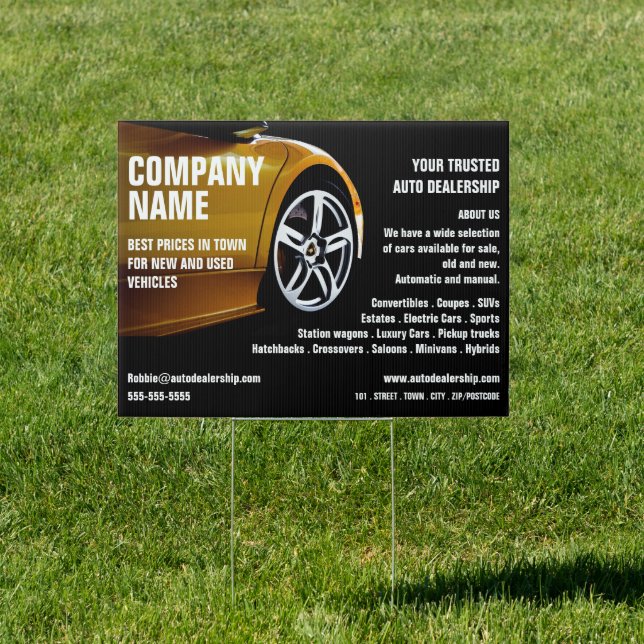 Sports Car Design, Auto Dealership Advertising Sign (Insitu)