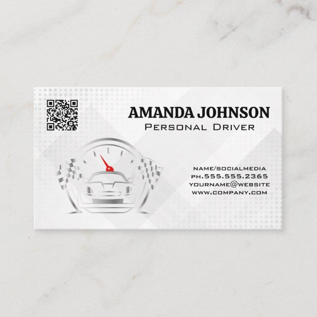 Sports Car | Driver Transport Business Card (Front)