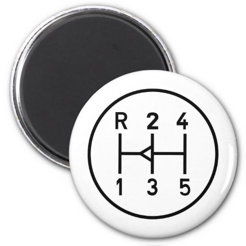 Sports car gear knob transmission shift pattern magnet