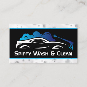 Sports Car Getting Washed Soap Suds Business Card