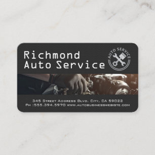 Sports Car Headlights   Shop Mechanic Tech Business Card