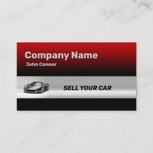 Sports Car In A Grey Line &amp; Red Background Card Business Card Templates