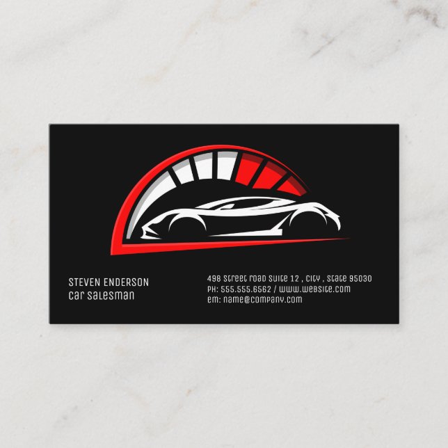 Sports Car Logo | Auto  Business Card (Front)