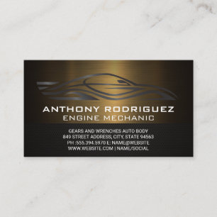 Sports Car Logo   Car Parts and Maintenance Business Card
