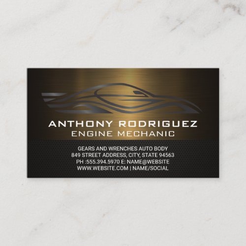 Sports Car Logo  Car Parts and Maintenance Business Card