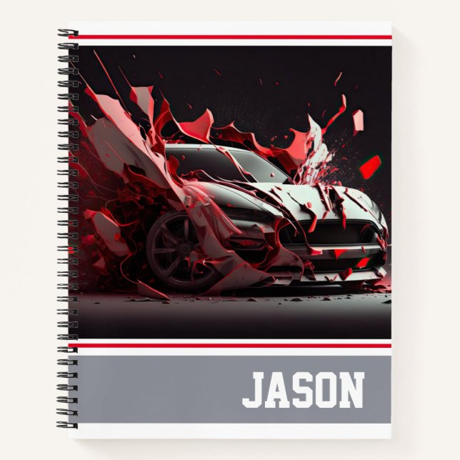 Sports Car Notebook (Front)