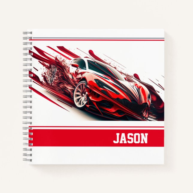 Sports Car Notebook (Front)