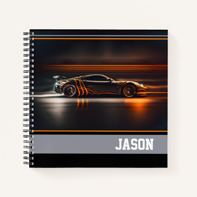 Sports Car Notebook (Front)