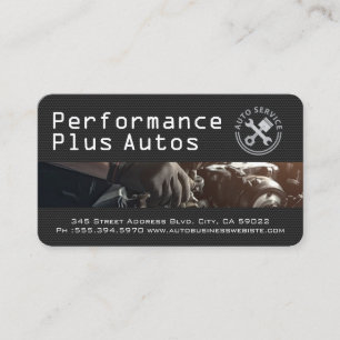 Sports Car Performance Autos Repair Mechanic Business Card