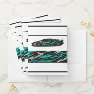 Sports Car Pocket Folder