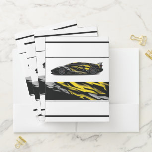 Sports Car Pocket Folder