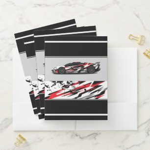 Sports Car Pocket Folder