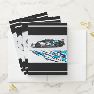 Sports Car Pocket Folder