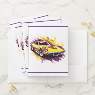 Sports Car Pocket Folder