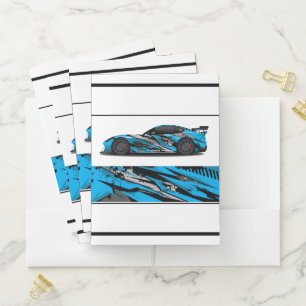 Sports Car Pocket Folder